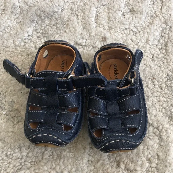 Stride Rite Dark Blue Baby Sandals - Picture 5 of 6